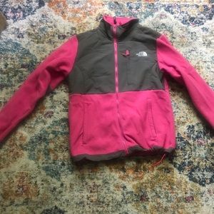 NORTH FACE grey and pink coat